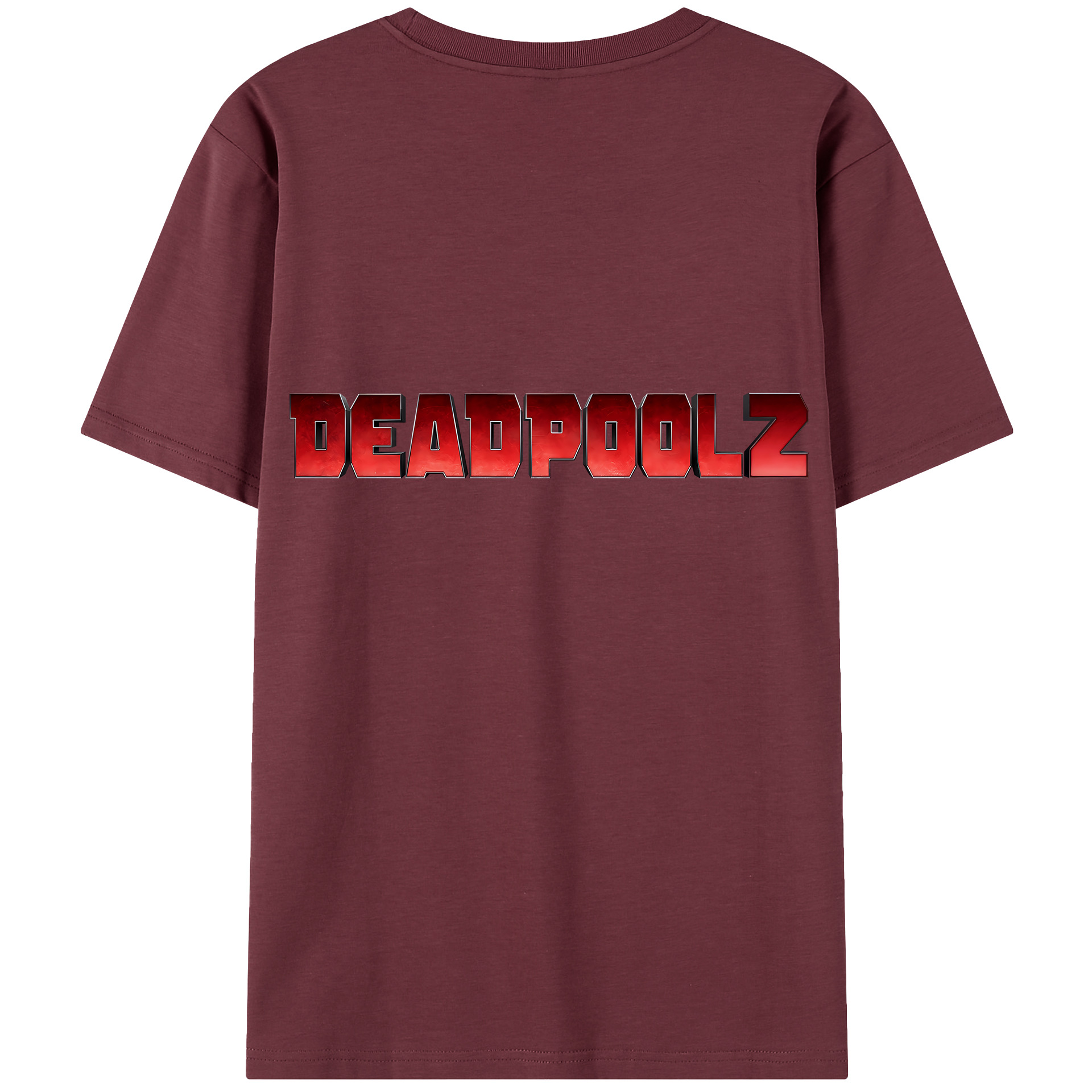 （画像用） Deadpool デッドプール 綿100％半袖Tシャツ（背面プリント）